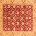 thumbnail image 1 of Ahgly Company Machine Washable Indoor Square Oriental Orange Traditional Area Rugs, 8' Square, 1 of 4