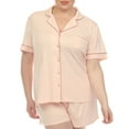 thumbnail image 4 of White Mark Women's Solid Short Pajama Set, 4 of 6