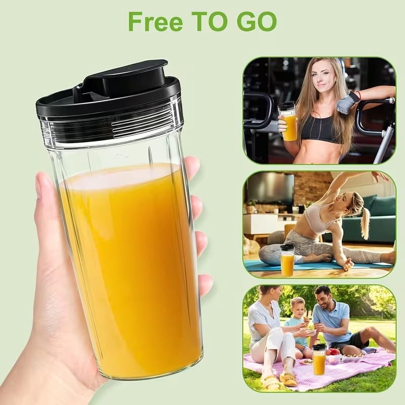 Moothie Blender, Countertop Blenders for Kitchen with 23 34 60oz BPA-Free Portable Cups, Professional Smoothie Maker with Four Programs for Shakes, Sauces, Juice And Ice Crushing