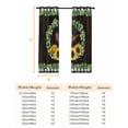 thumbnail image 6 of Spring Eucalyptus Sunflower Blackout Curtains for Bedroom, Farmhouse Birds Brown Wood Thermal Insulated Kitchen Drapes with Grommets, Light Blocking Window Treatment, 2 Panels 52" x 96", 6 of 7