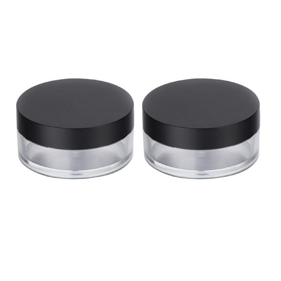 SOPOTUTU 2-Pack Lightweight Travel Makeup Bags and Loose Powder Storage Cases Organizer for Cosmetics