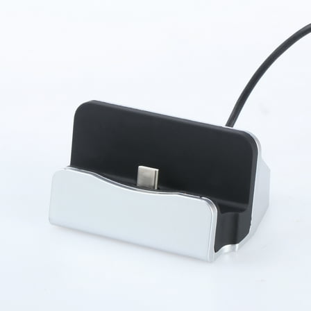 WHAMVOX Fast Charging Docking Station with USB Type C for 5 and Other Devices Silver