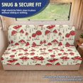 thumbnail image 2 of CHAQLIN Red Mushroom Print RV Dinette Cushion Covers Machine Washable Fit for Travel Camper, Furniture Protector Fit for Futon Sofa, 2 of 7