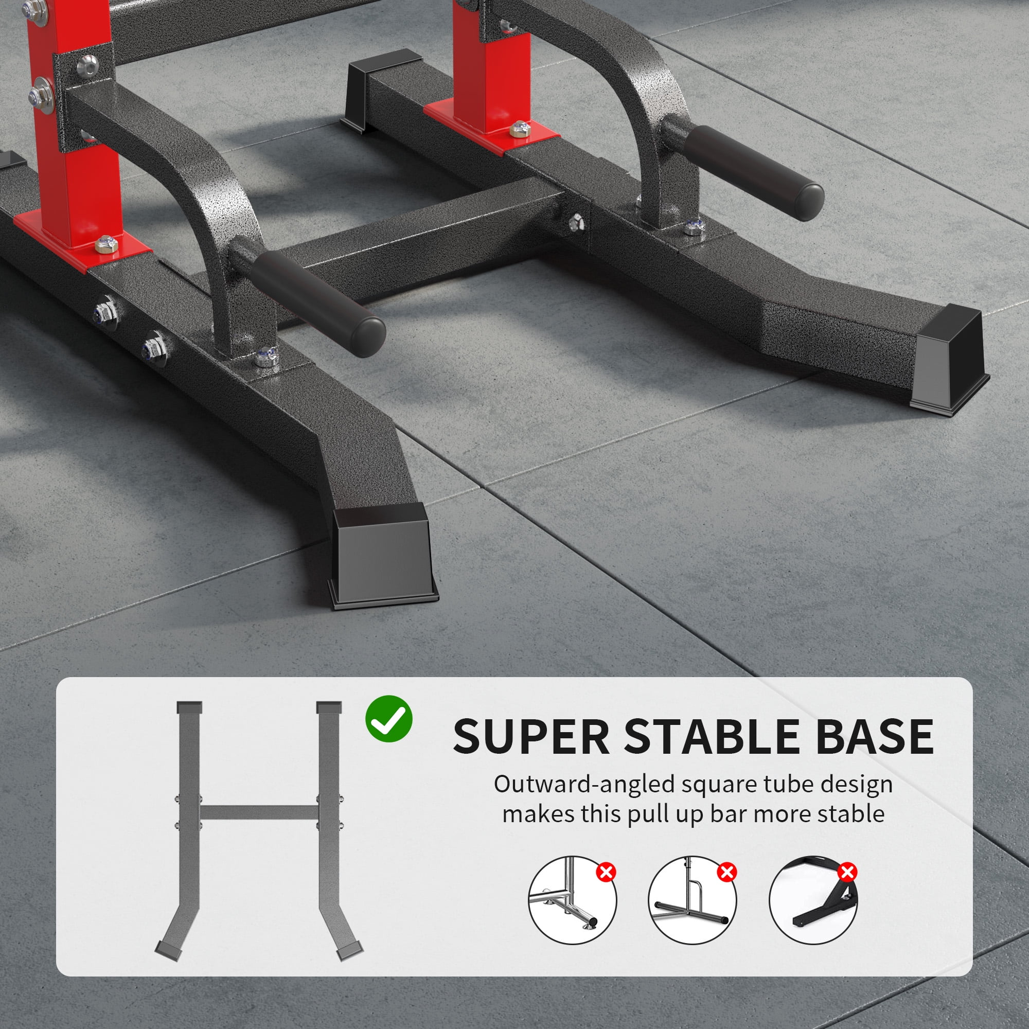 SogesPower Power Tower Dip Station Pull up Bar Stand with Adjustable Height, Multifuctional Training Equipment for Home Gym