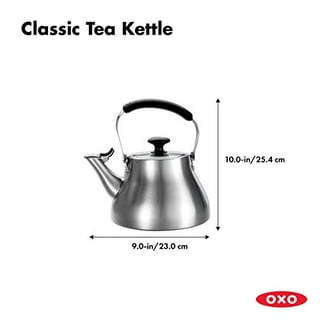 OXO Uplift Tea Kettle Stainless Steele Heat - Resistant Handle 2 Qt.