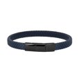 thumbnail image 2 of Pulsera Geoffrey Beene de cuero trenzado para hombre, 21 cm, color azul, 2 of 7