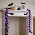 thumbnail image 5 of Under 5$ Halloween Decoration Black Garland with Purple Led String Light 70.08",Prelit Artificial Hanging Vine for Party Mantle Fireplace Stairs Table Arch Indoor Outdoor Farmhouse Decor, 5 of 7