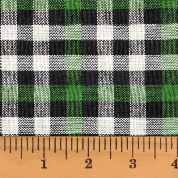 Mountain Lodge 5 Green Black White Plaid Homespun Cotton Fabric - Sold by the Yard - JCS Fabric