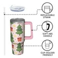 thumbnail image 3 of 30oz Merry Christmas Tumbler with Lid and Straw Leak Proof Stainless Steel Cup Holiday Coffee Water Bottle Gifts, 3 of 5