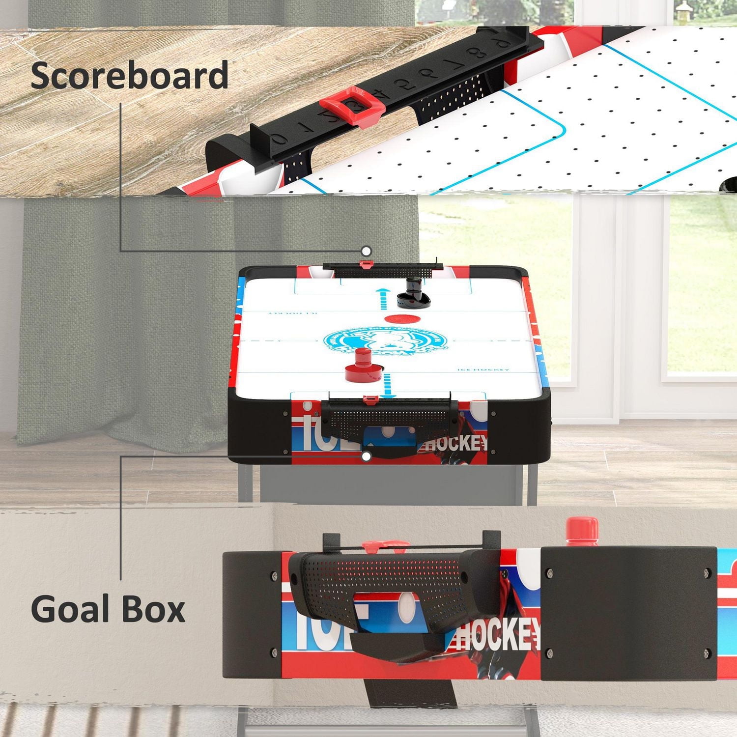 Soozier 40" Air Hockey Table avec 2 Pucks, 2 Pushers, Table d'arcade pliante