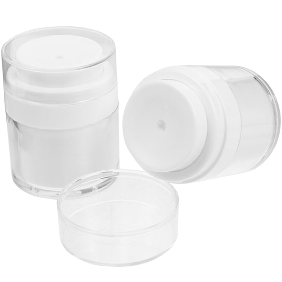 Lixi 2pcs Lotion Dispenser Bottles Pump Bottle Dispenser Airless Pump Lotion Sub Bottles Pump Cream Jars