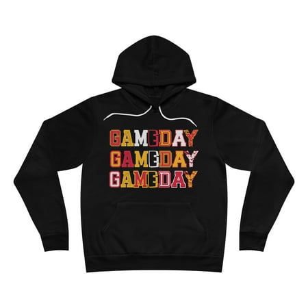 DJH Apparel | Game Day Colorway (Yellow / Red / White) Unisex Fleece Hoodie
