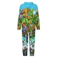 thumbnail image 5 of Plants Vs Zombies One Piece Pajama Hooded Union Suit PJs Sleepwear, 5 of 7