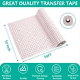 thumbnail image 2 of Rollo de Cinta de Papel de Transferencia de Vinilo Transparente, Rejilla de Alineación Roja Transparente, Papel de Transferencia para Silhouette Cameo (12 Pulgadas X 50 Pies), 2 of 6