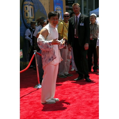 Actor Jackie Chan Smiles To The Cameras At The Premiere Of Around The World In 80 Days On June 132004 At The El Capitan Theatre In Hollywood California Photo By Rene MirandaEverett Collection