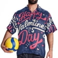 thumbnail image 4 of Valentine's Day Font Men's Short Sleeve Spread Collar Hawaiian Shirts, Casual Printed Button Down Summer Beach Tops, Unisex Men's Shirts, 4 of 6