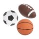 thumbnail image 3 of KAKOWELY 3 mini pelotas de baloncesto, fútbol, rugby, para niños., 3 of 4