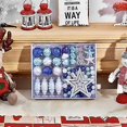 thumbnail image 1 of Adornos de bolas navideñas 73 piezas bolas navideñas azules y plateadas adornos para copas de árboles de Navidad adornos colgantes para fiestas de bodas y Navidad LzGUNGY, 1 of 4
