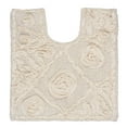 thumbnail image 2 of Home Weavers Modesto Collection Toilet Rugs U Shaped Contour Rug, Extra Thick Bathroom Rug, Non-Slip Contour Mat for Bathroom, 100% Cotton Soft & Absorbent, Machine Washable, 20"x20" Contour, Ivory, 2 of 9