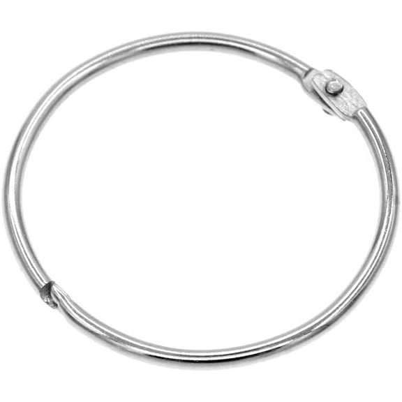 Large Shower Curtain Rings 50mm Metal Open Hooks Brushed Nickel Silver 20 Pack