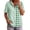 Green, variant on Button Down Shirts for Women Collared Shirt Short Sleeve Plaid Stripe Patchwor Linen Summer Tops