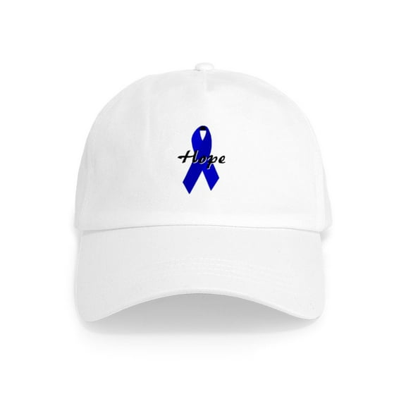 CafePress - Colon Cancer Awareness Ribbon Cap - Adjustable 100% Brushed Unisex Casual Cotton Baseball Cap, Beige, 1