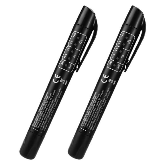 LABSERRON Brake Fluid Detector Black 2Pcs 5.9X0.9X0.9In