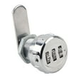 thumbnail image 2 of 3-Digit Code Combination Lock - Silver Stainless Steel Cam Cabinet with Convenient Password Security, 2 of 8
