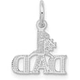 thumbnail image 3 of 14k White Gold #1 DAD Charm - 17mm, 3 of 6
