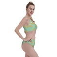 thumbnail image 6 of High Waisted Bikini Sets For Women, Cartoon Hot Dog Print Green Swimsuits Tummy Control, Two Pieces Bathing Suit, 6 of 8