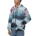 thumbnail image 3 of Kdxio Lighthouse in a Stormy Sea Print Men Hoodies Casual Hoodies for Men with Zip Pockets Full Zip Long Sleeve Sweatshirt Sports Hooded Jacket-XX-Large, 3 of 5