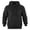 Black, variant on Hooded Sweatshirt for Men Relaxed Casual Long Sleeve Drawstring Hoodies Warmth Double-Sided Jacquard Fleece Pullover Hoodies Versatile Solid Color Winter Sweatshirt with Pockets 3XL