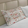 thumbnail image 2 of Flower Knitted Quilt Pillowcover, Hand Drawn Romantic Flowers and Leaves Spring Season Blossoms Garden Vintage Style, Standard King Size Pillow Cover for Bedroom, 30" x 20", Multicolor, by Ambesonne, 2 of 2