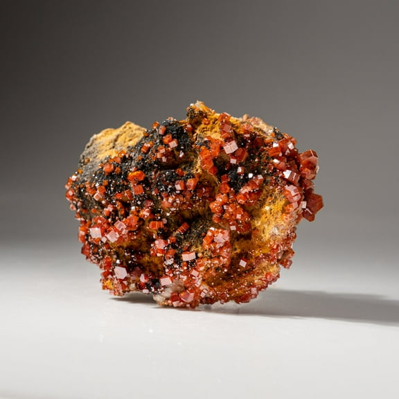 Genuine Vanadinite Crystal Cluster on Matrix from Morocco (278.6 grams)