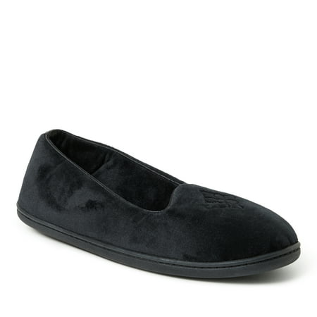 Dearfoams Womens Rebecca Microfiber Velour Closed Back House Slipper