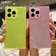 thumbnail image 2 of Transparent Square Fluorescent Neon Color Glitter Case For iPhone 14 11 12 13 15 Pro Max X XS XR 7 8 Plus SE Soft Silicone Cover, 2 of 5