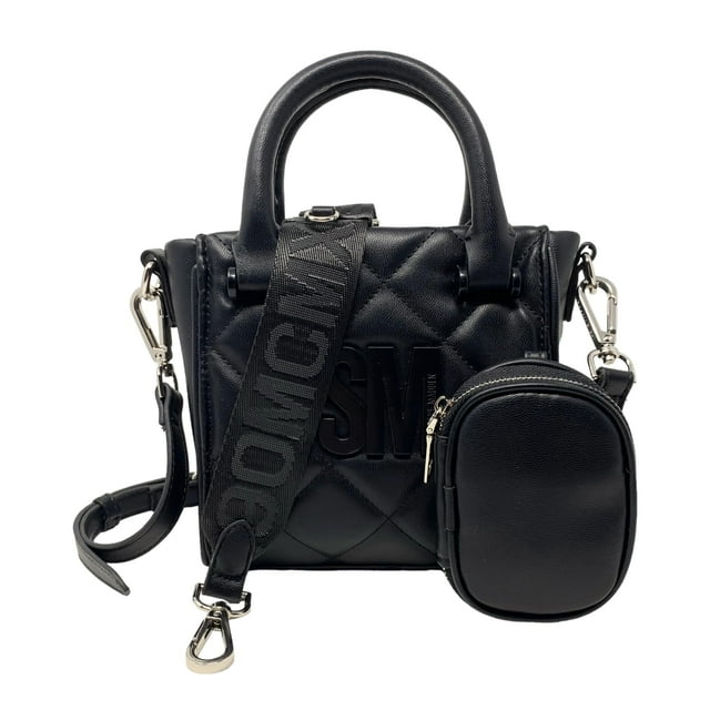 Bandolera Steve Madden BBABI acolchada con asa superior negra