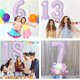 thumbnail image 3 of Globos con números Yeodong, 40 cm, color morado claro, 8, 3 of 6