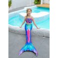 thumbnail image 5 of 2025 Girls Swimming Mermaid Tail 4 Pcs Sets Kids Mermaid Swimwear, 5 of 8