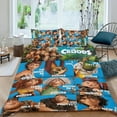 thumbnail image 2 of 3 Piece Bedding Set For The Croods Comforter Cover Set Cute Duvet Cover Sets Super Soft Teens Bedding Set Kids Bedroom Gifts,ses Twin, 2 of 6
