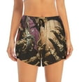 thumbnail image 2 of Balery Eerie Skull Holding Another Pattern Women's Running Shorts with Liner 2 Pockets Elastic Workout Athletic Gym Yoga Shorts-Large, 2 of 7