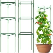 Digiroot 3 Pack Tomato Plant Support Cages, Sturdy Metal Plant Stakes Sticks, Tomatoes Growing Cage, Garden Support Frame Trellis for Vertical Climbing Plants, Vegetables, Flowers, Fruits, Vine