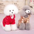 thumbnail image 2 of Ropa acolchada de algodón para perros de otoño e invierno, ropa de cuatro patas con hebilla para osos de peluche, ropa para mascotas para gatos, gruesa y cálida, 2 of 6