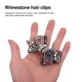 thumbnail image 3 of Stylish Women's Rhinestone Bow Spring Hairpin Hair Bow Barrette Hair Accessory, 3 of 8