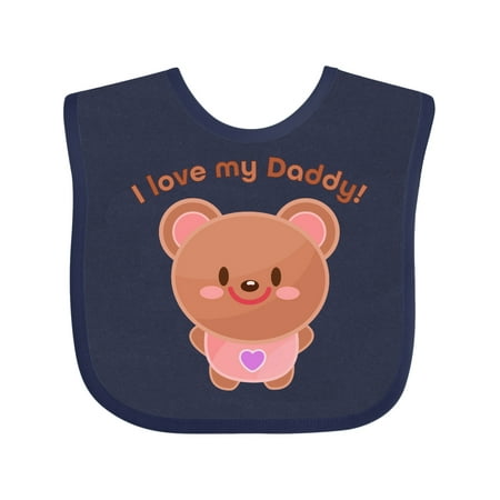 

Inktastic I Love My Daddy- Cute Baby Bear Gift Baby Boy or Baby Girl Bib