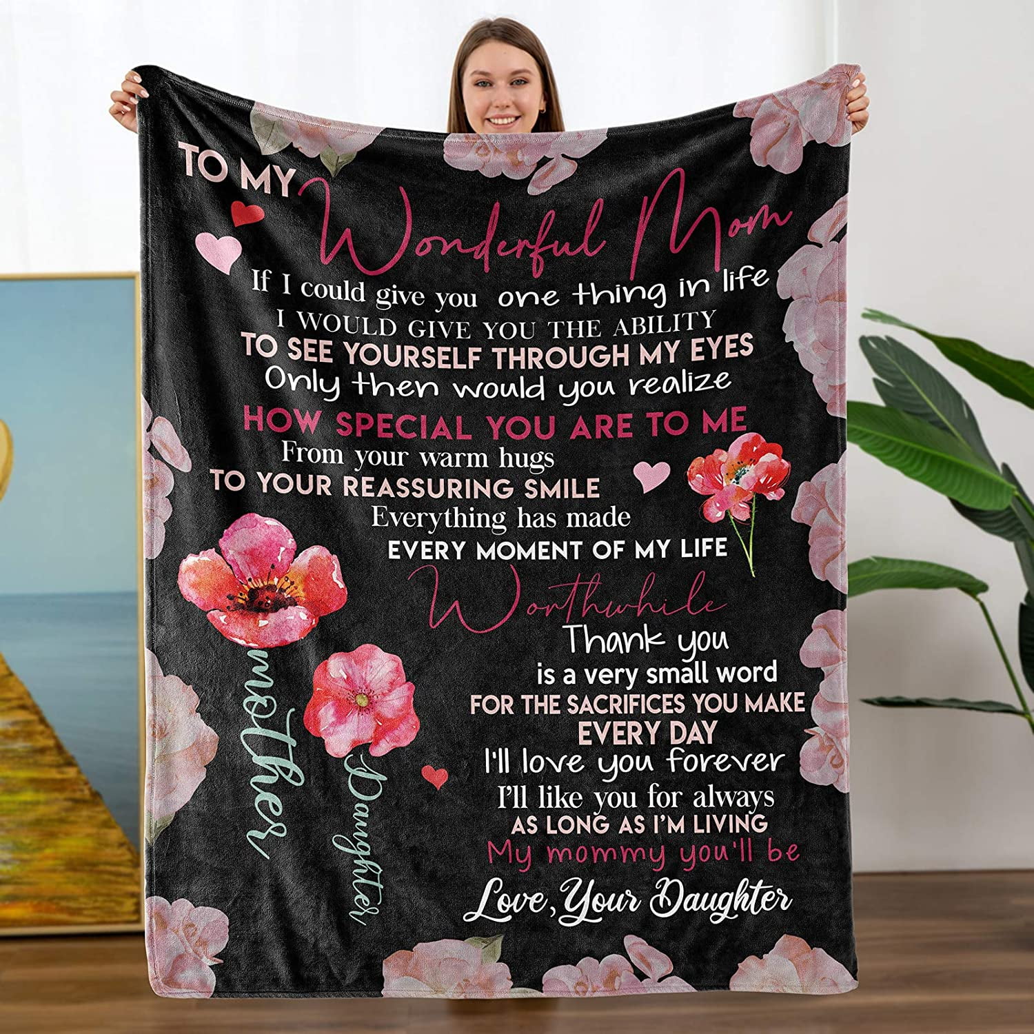 TKM Home Gifts For Mom, Christmas Birthday Gifts For Mom, Blanket