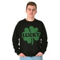 thumbnail image 5 of Lucky 4 Leaf Clover St Patrick's Day Sweatshirt for Men or Women Brisco Brands X, 5 of 6