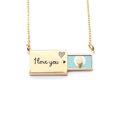 thumbnail image 1 of white  popsicles ice  cs Letter Envelope Necklace Pendant Jewelry, 1 of 3