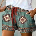 thumbnail image 3 of LEEYNEER Plus Size Shorts  Womens Athletic Shorts  Women Solid Color Casual Summer High Waist Shorts  Comfy Beach Shorts  Yoga Pants  Cycling Sport Shorts Blue S, 3 of 4