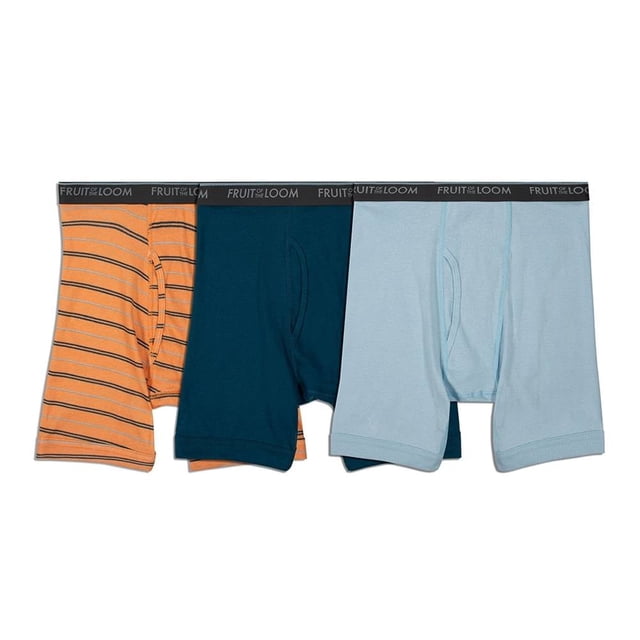 Bóxer Fruit Of The Loom para Hombre, Largo Modern Collection Paquete con 3 Piezas Tallas M